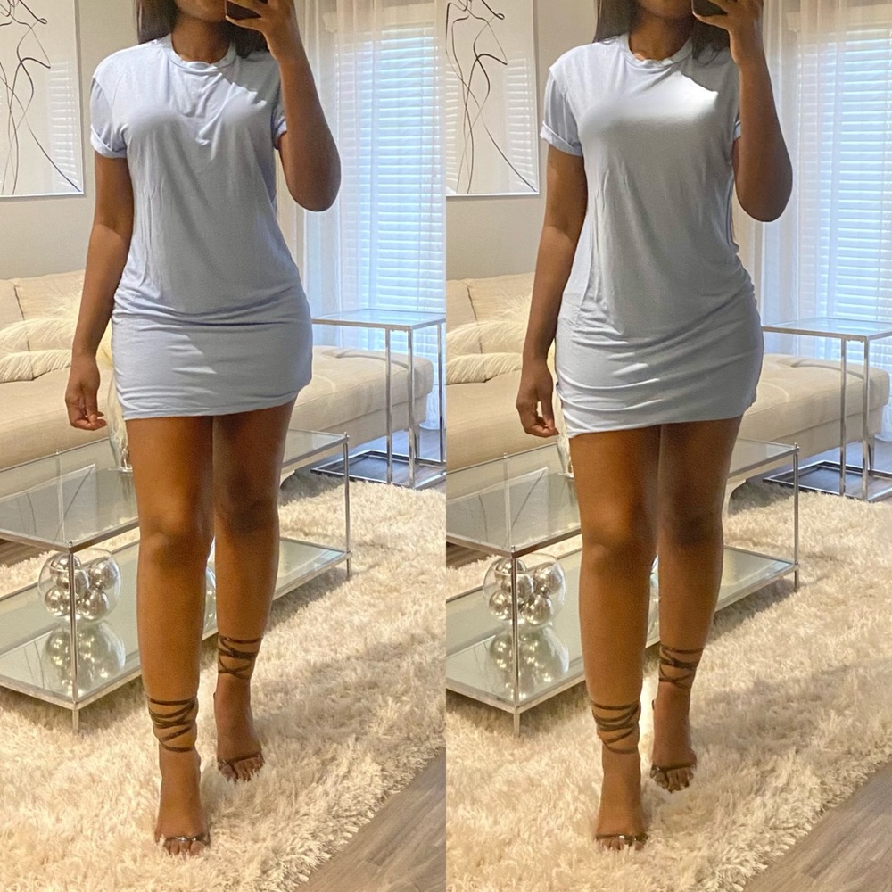 LAST CHANCE | Blue Super Soft T-Shirt Dress